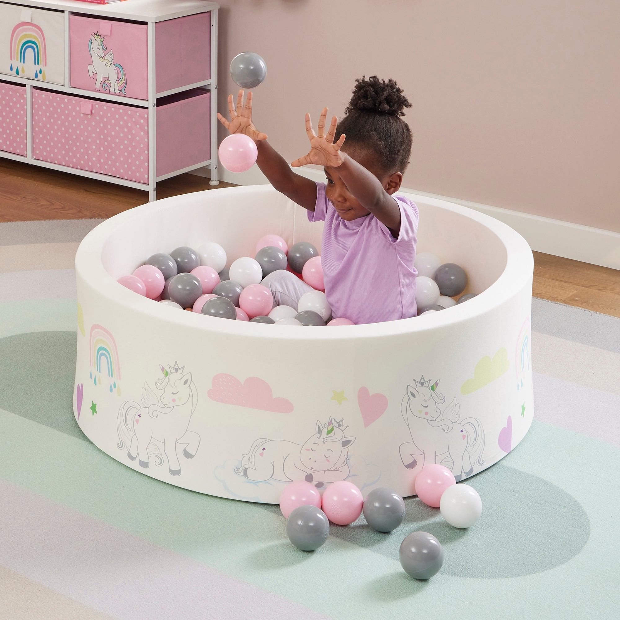 Unicorn Kids Ball Pit - With 200 Balls