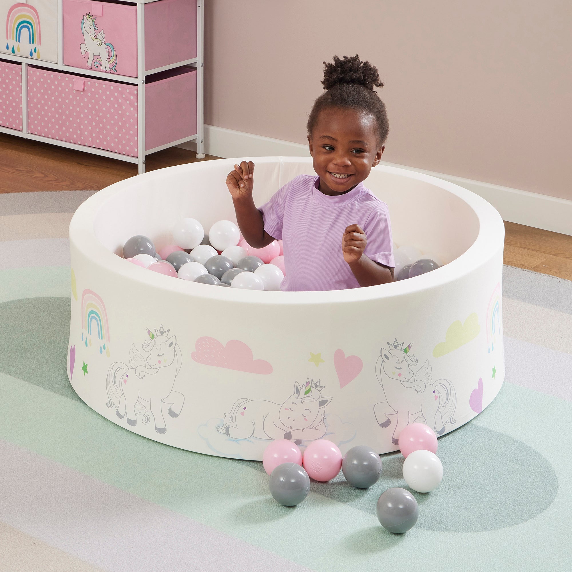 Unicorn Kids Ball Pit - With 200 Balls