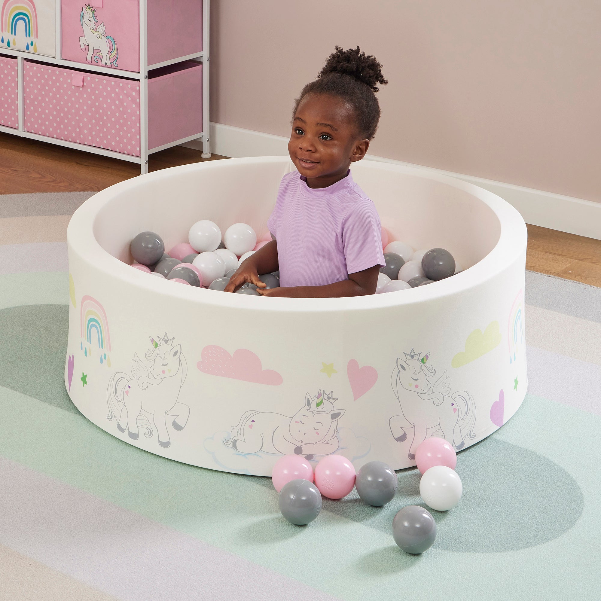 Unicorn Kids Ball Pit - With 200 Balls