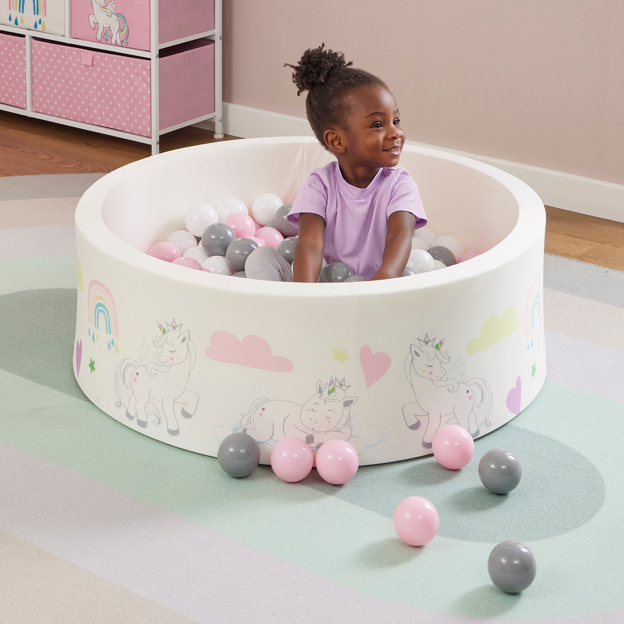 Unicorn Kids Ball Pit - With 200 Balls