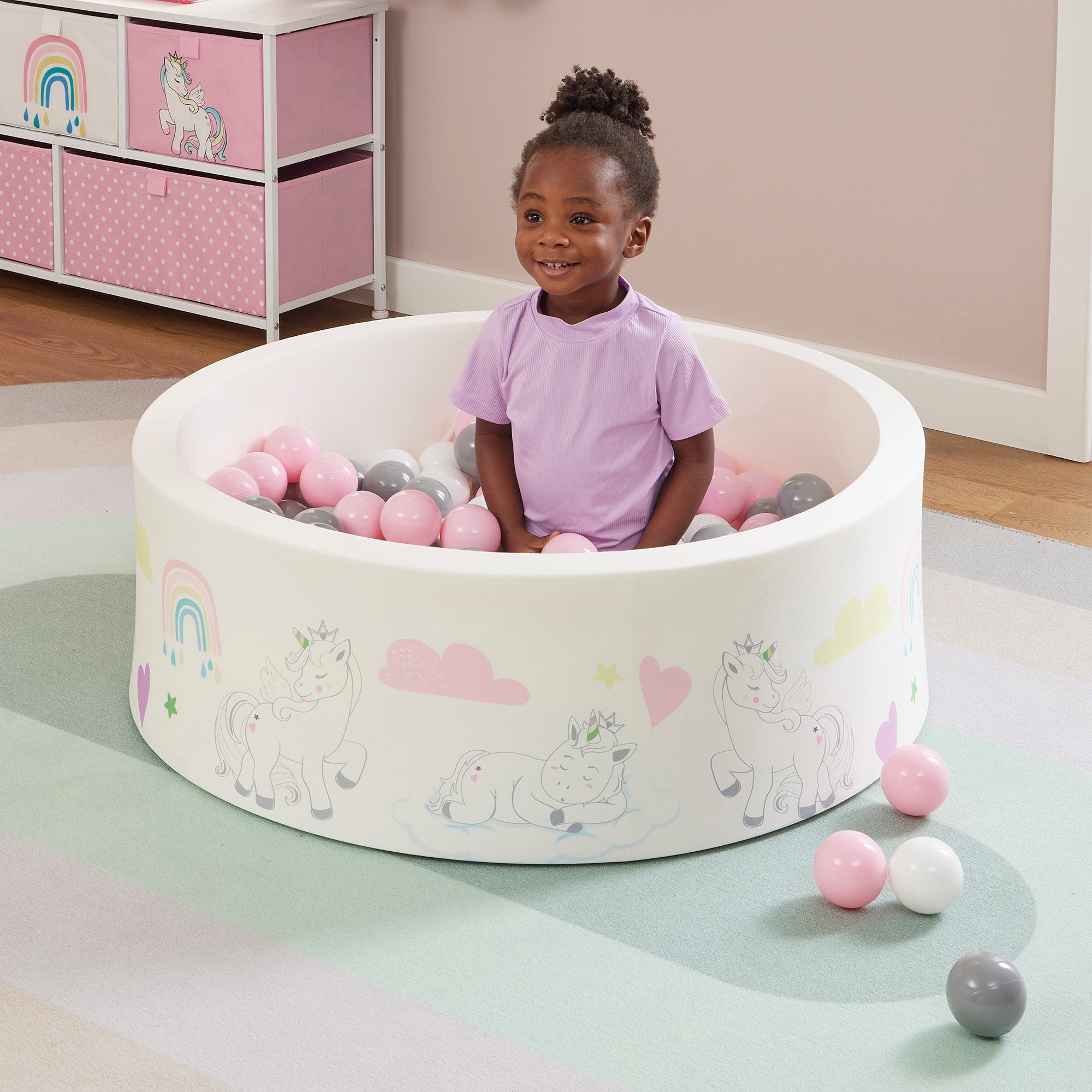 Unicorn Kids Ball Pit - With 200 Balls