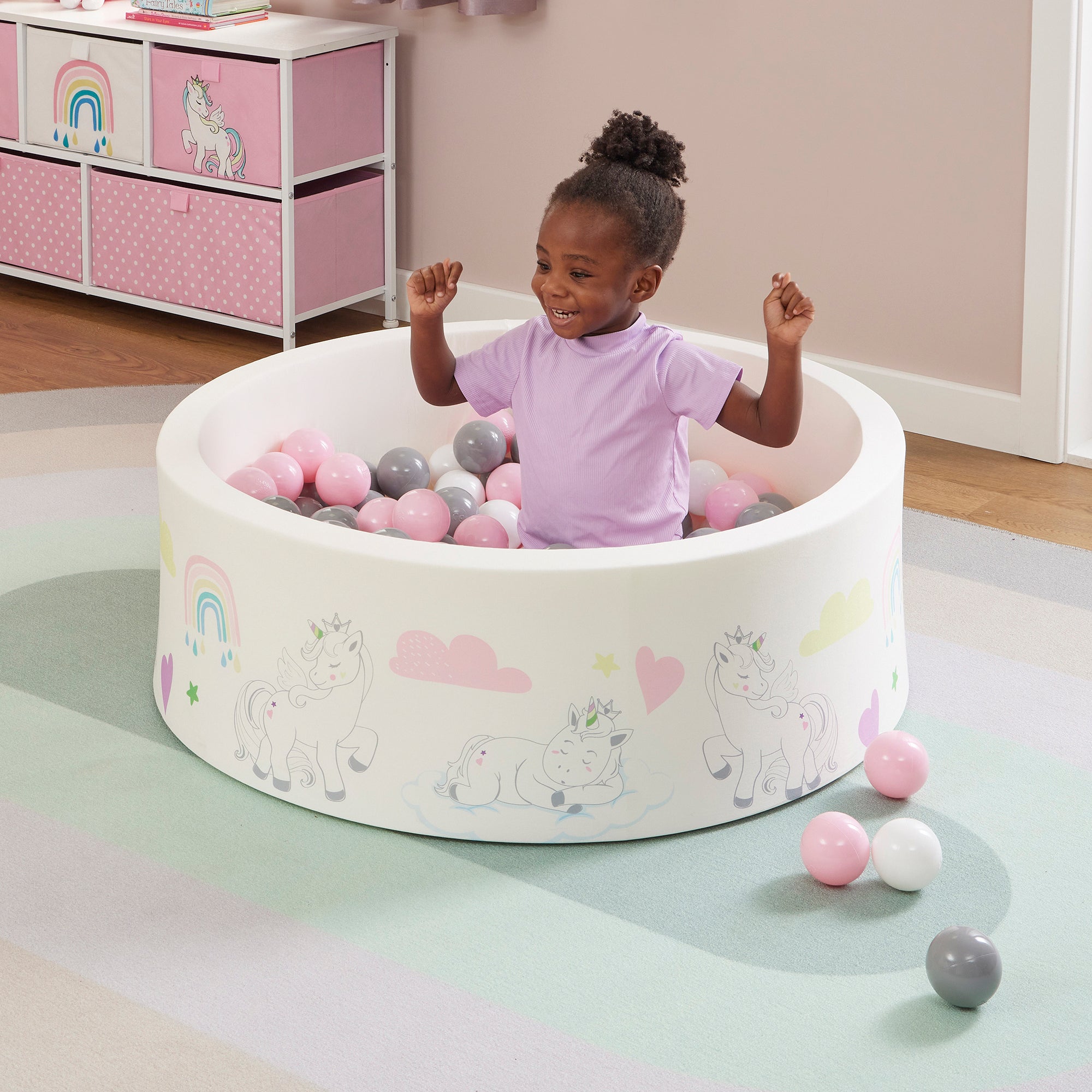 Unicorn Kids Ball Pit - With 200 Balls