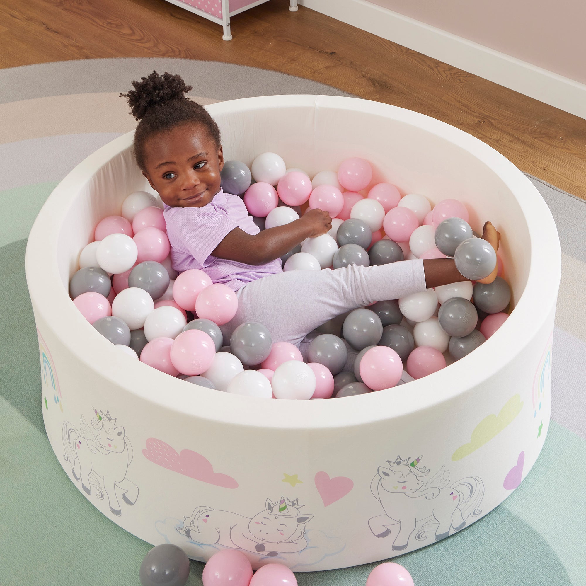 Unicorn Kids Ball Pit - With 200 Balls