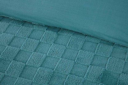 Luxury Check Teddy Duvet Set