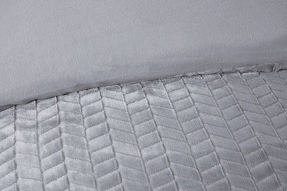 Chevron Faux Fur Duvet Set