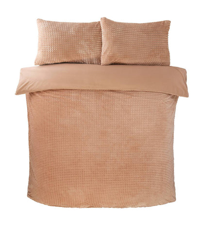Luxury Waffle Teddy Duvet Set