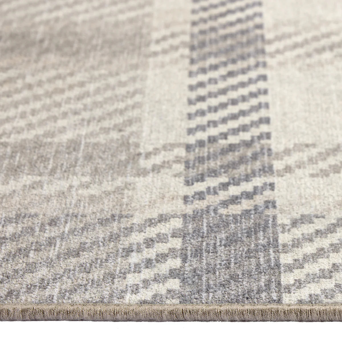 Eco-Washable Rug - Plaid Natural