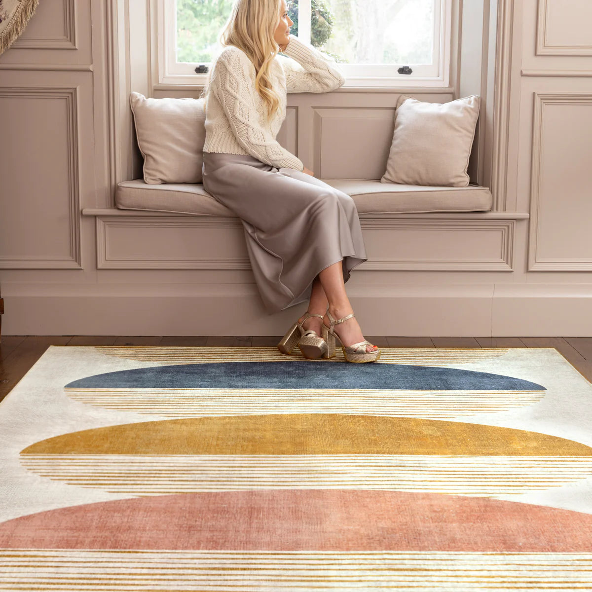 Eco-Washable Rug - Oval Eclipse