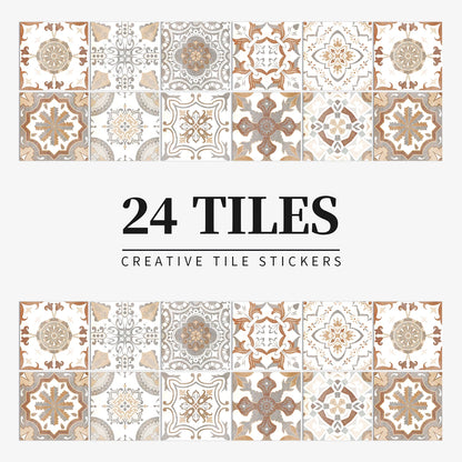 Peel and Stick Moroccan Tile Stickers in Sand