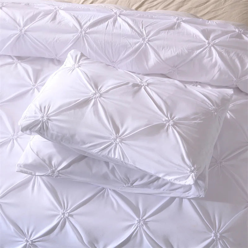 Juego de cama de 3 piezas con funda nórdica y pinzas de diamante