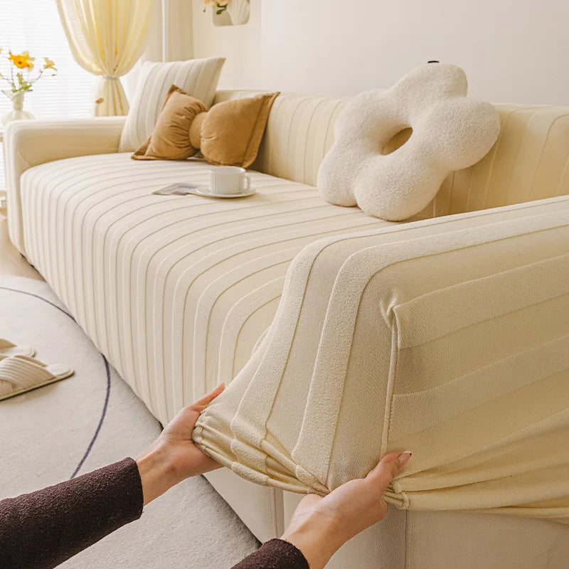 Anti-Scratch Quilted Stretch Sofa Cover