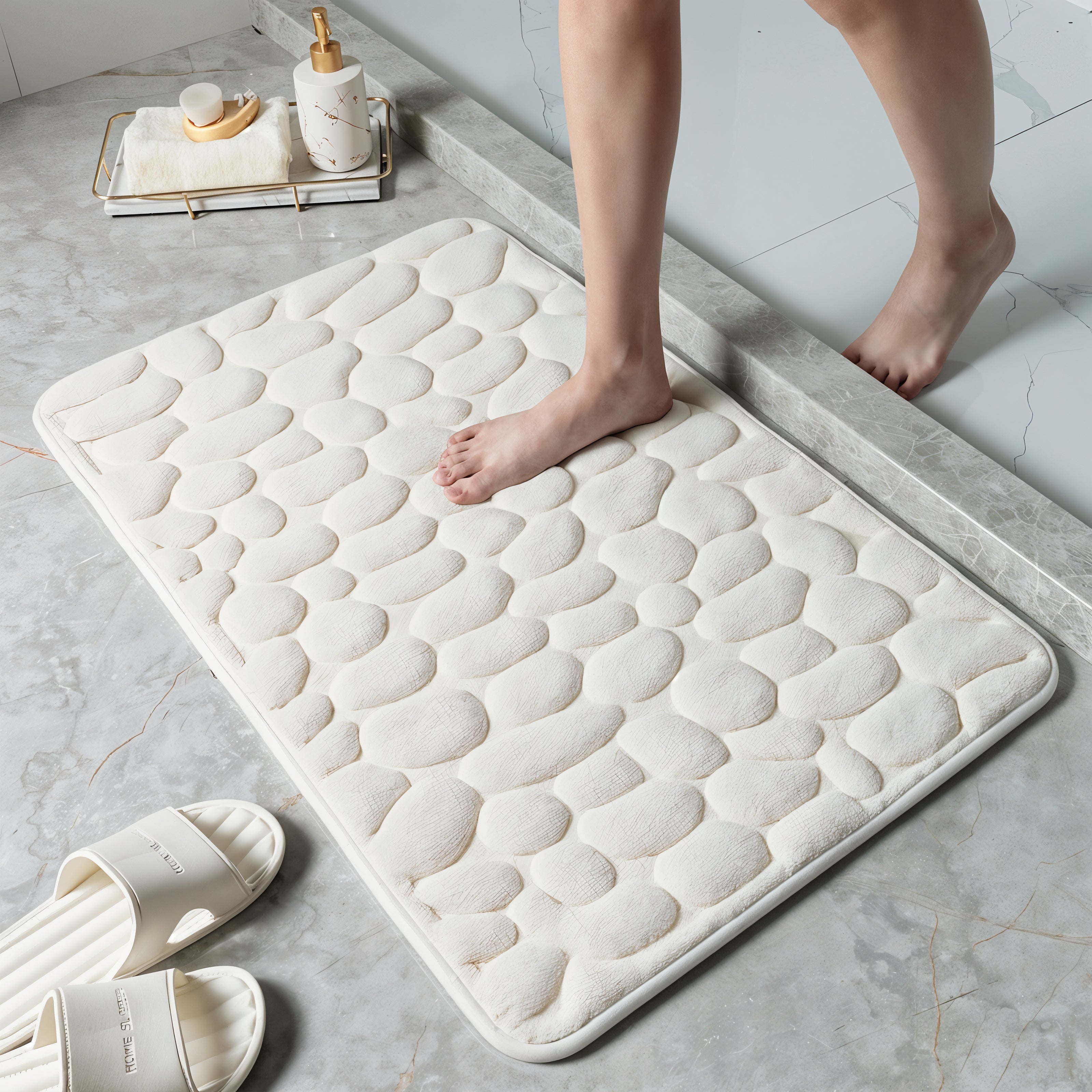 Alfombrilla de baño antideslizante con relieve