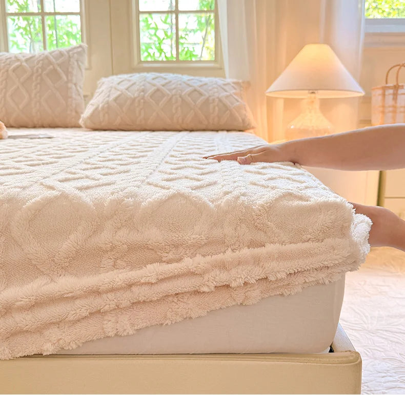 Ultra-Soft Textured Fitted Bed Sheet