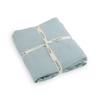 100% Natural Linen Duvet Cover - Light Blue