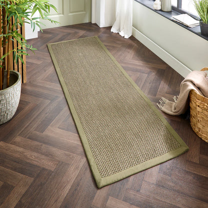 Origins Sisal Rug - Sage Green With Sage Green Border