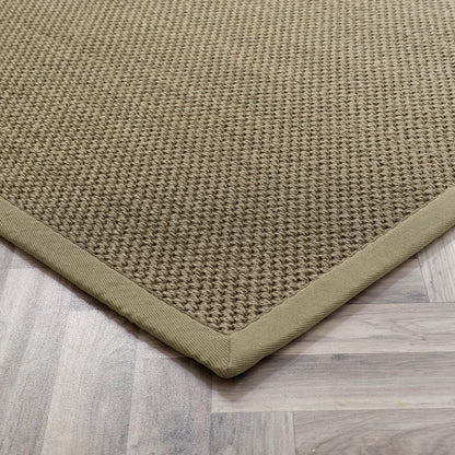 Origins Sisal Rug - Sage Green With Sage Green Border