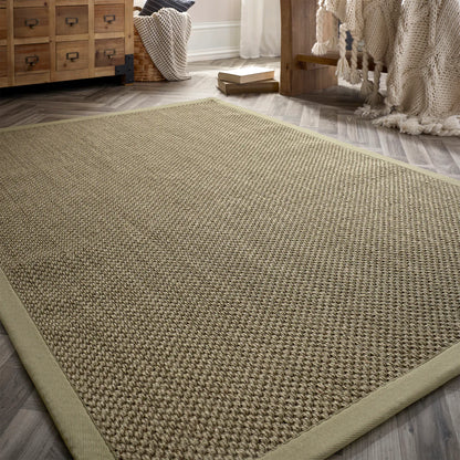 Origins Sisal Rug - Sage Green With Sage Green Border