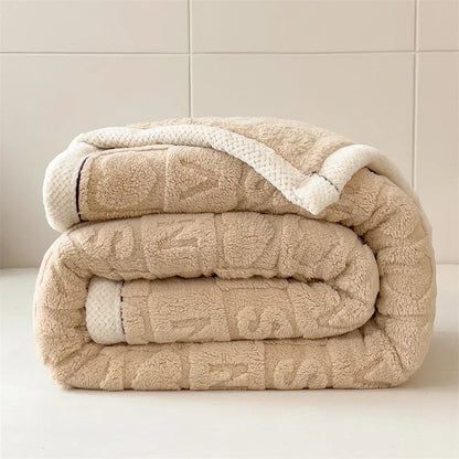 Luxury Fleece Love Heart Thick Blanket