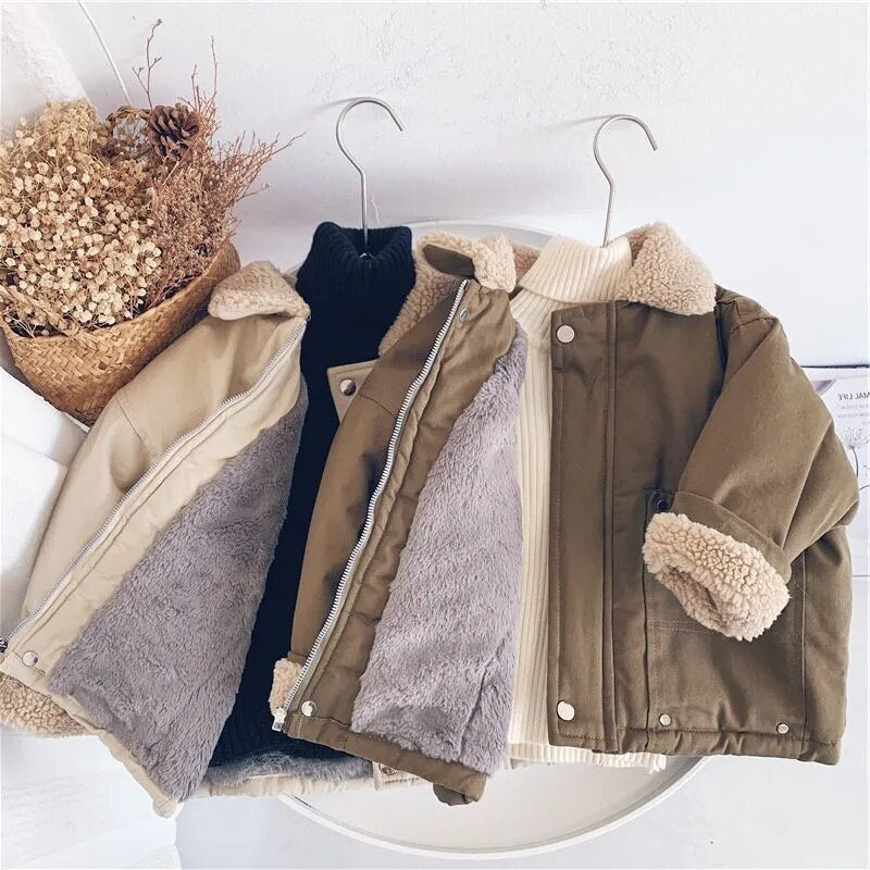 Children's Fur Lined Padded Winter Coat