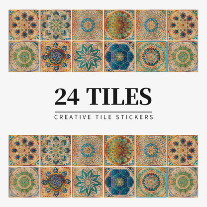 Peel and Stick Moroccan Tile Stickers in Terracotta