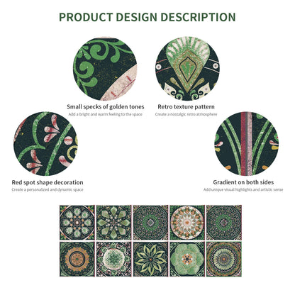 Close up of the tile sticker pattern detail