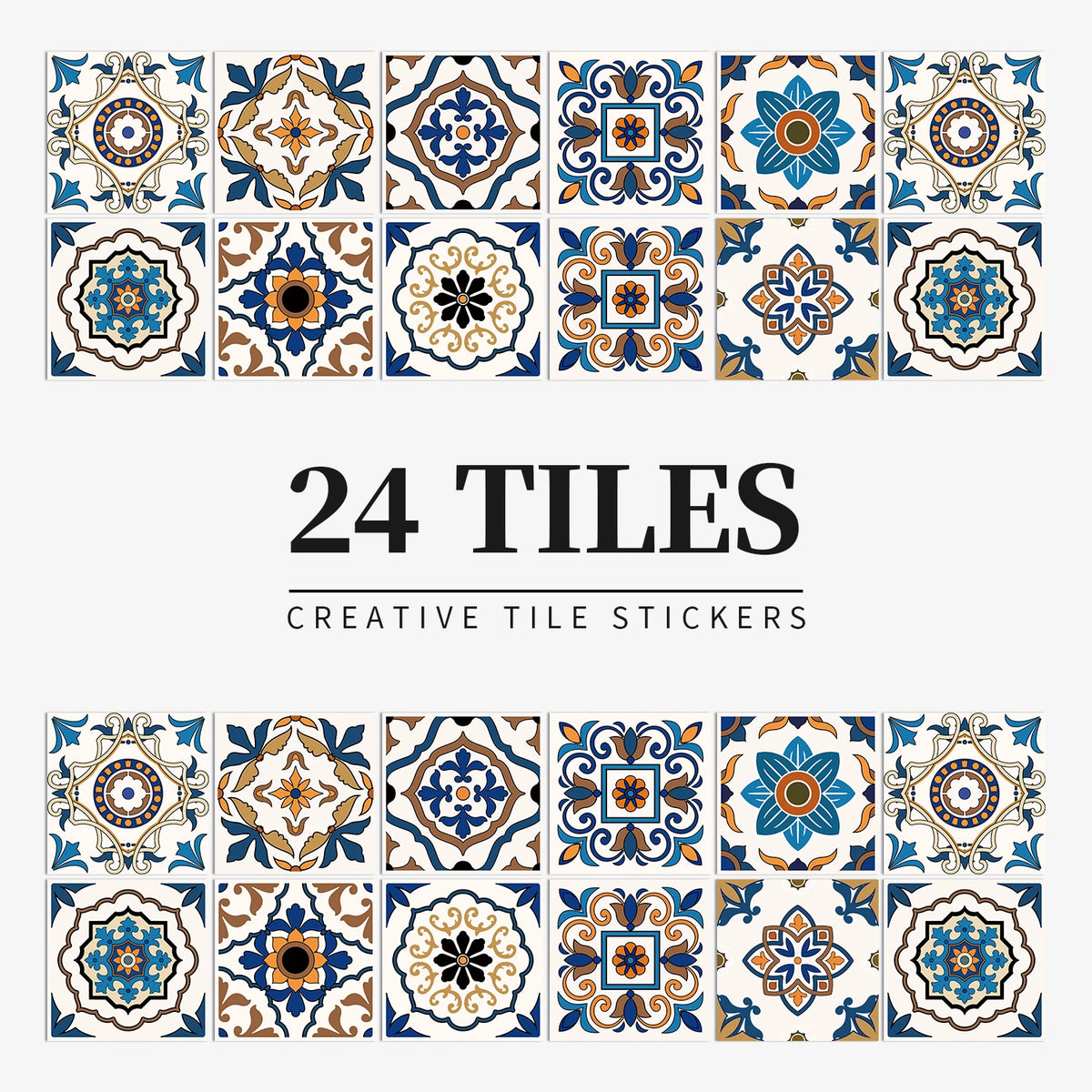 Peel and Stick Moroccan Tile Stickers in Lisbon