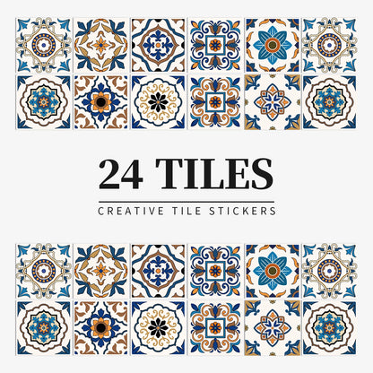 Peel and Stick Moroccan Tile Stickers in Lisbon