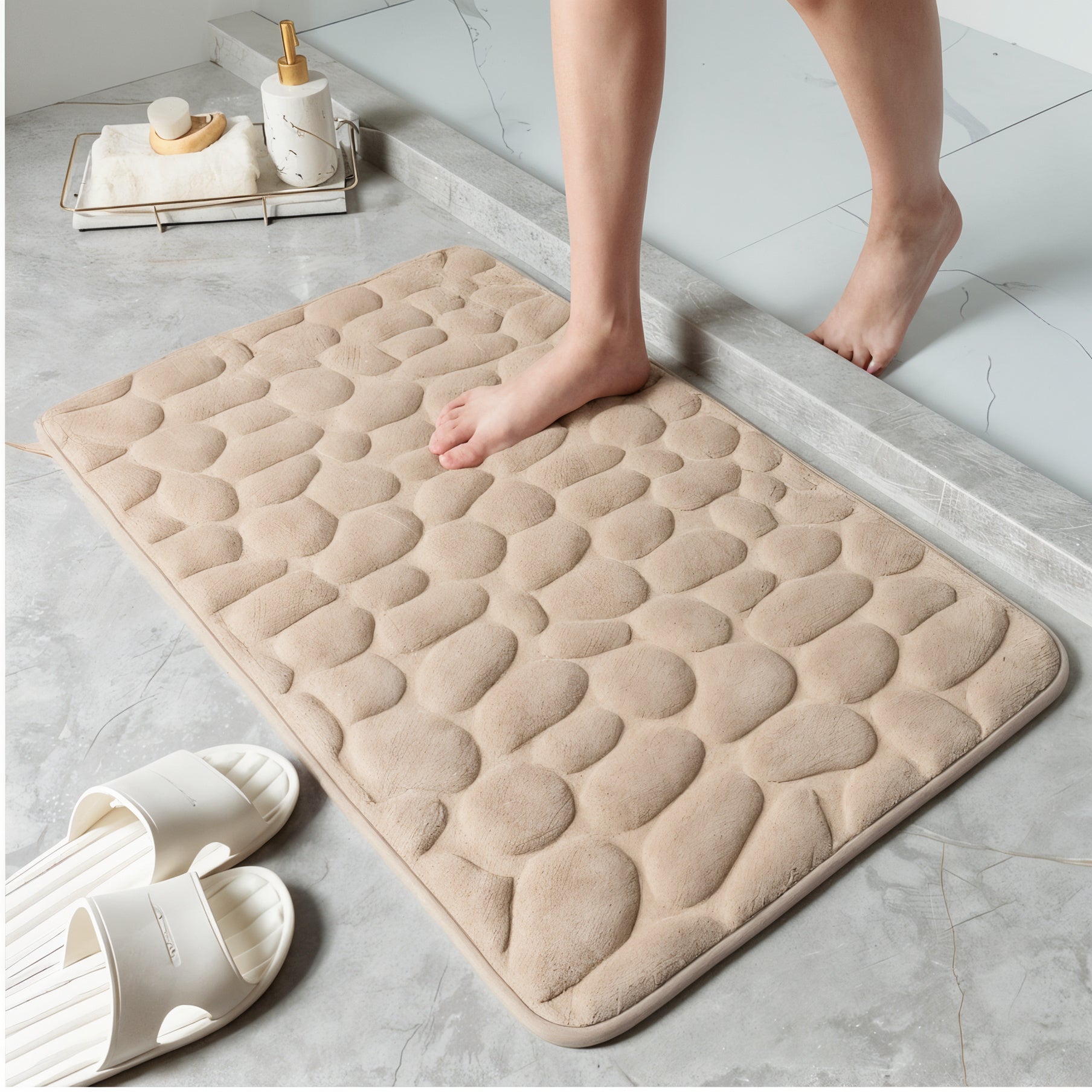 Alfombrilla de baño antideslizante con relieve