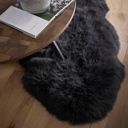 Origins Genuine Sheepskin Black Rug