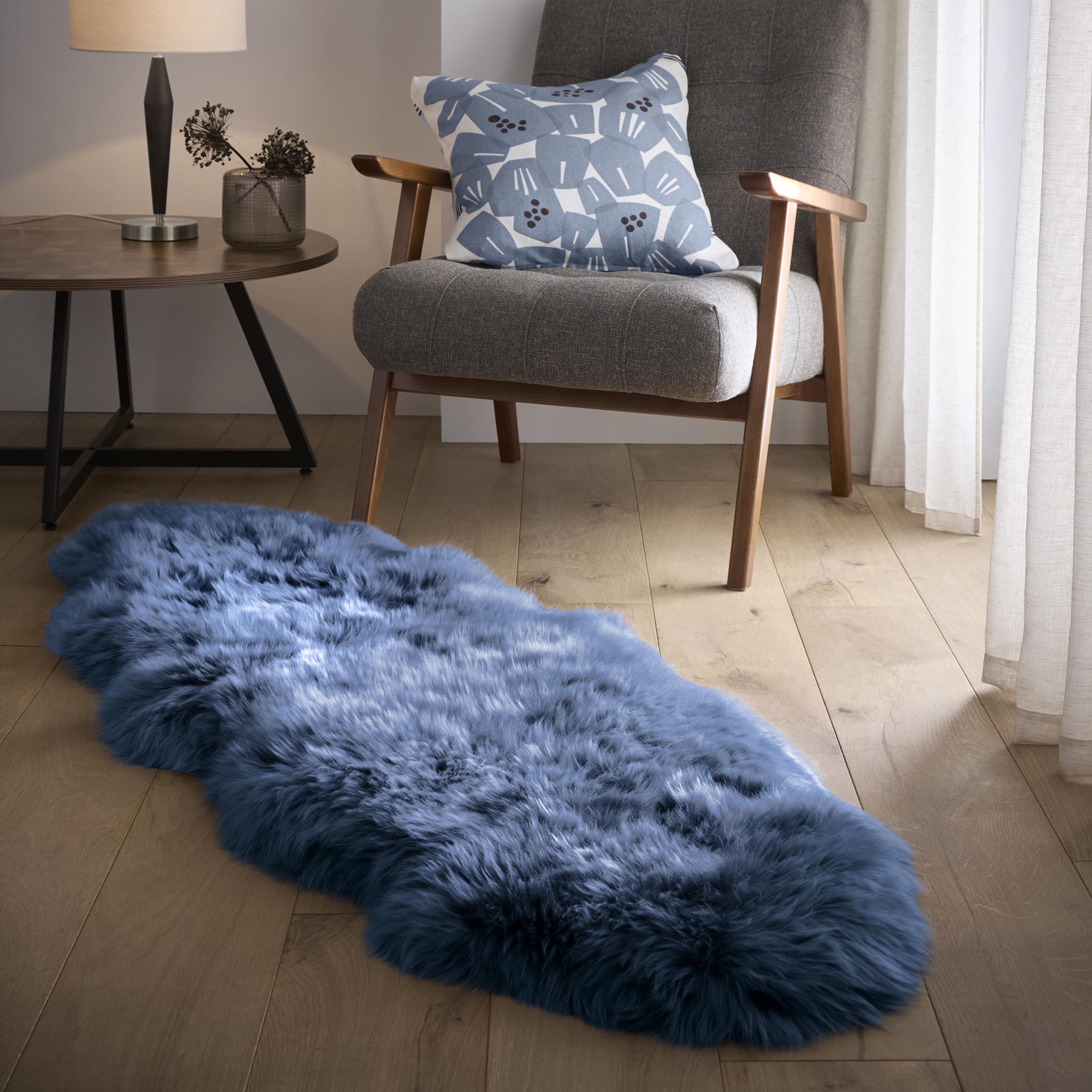 Origins Genuine Sheepskin Navy Rug