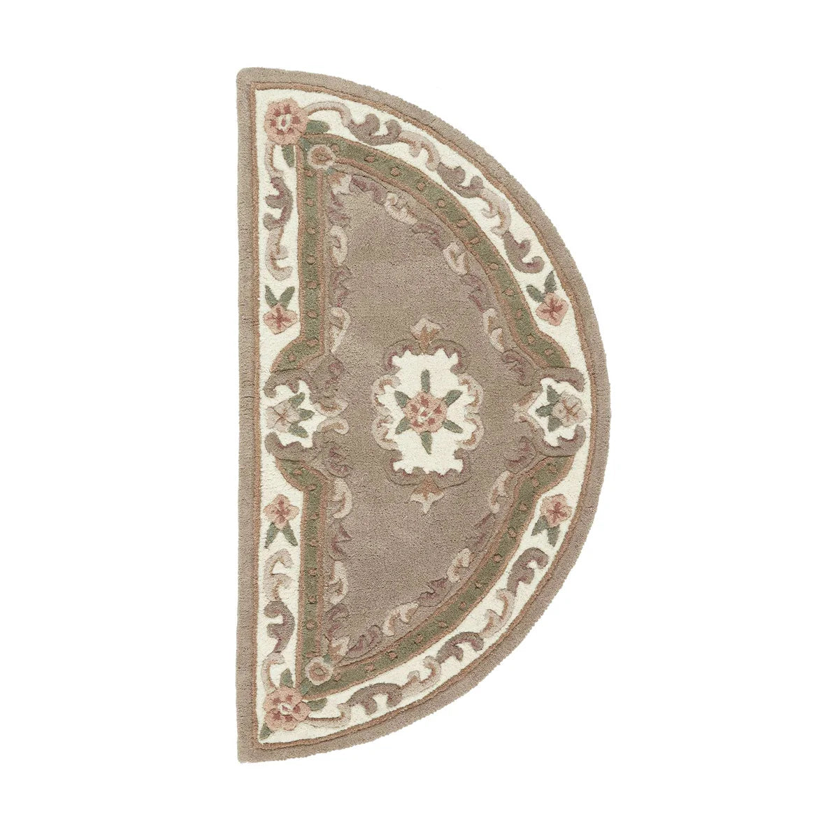 Vintage Motif - Beige Cushioned Wool Rug