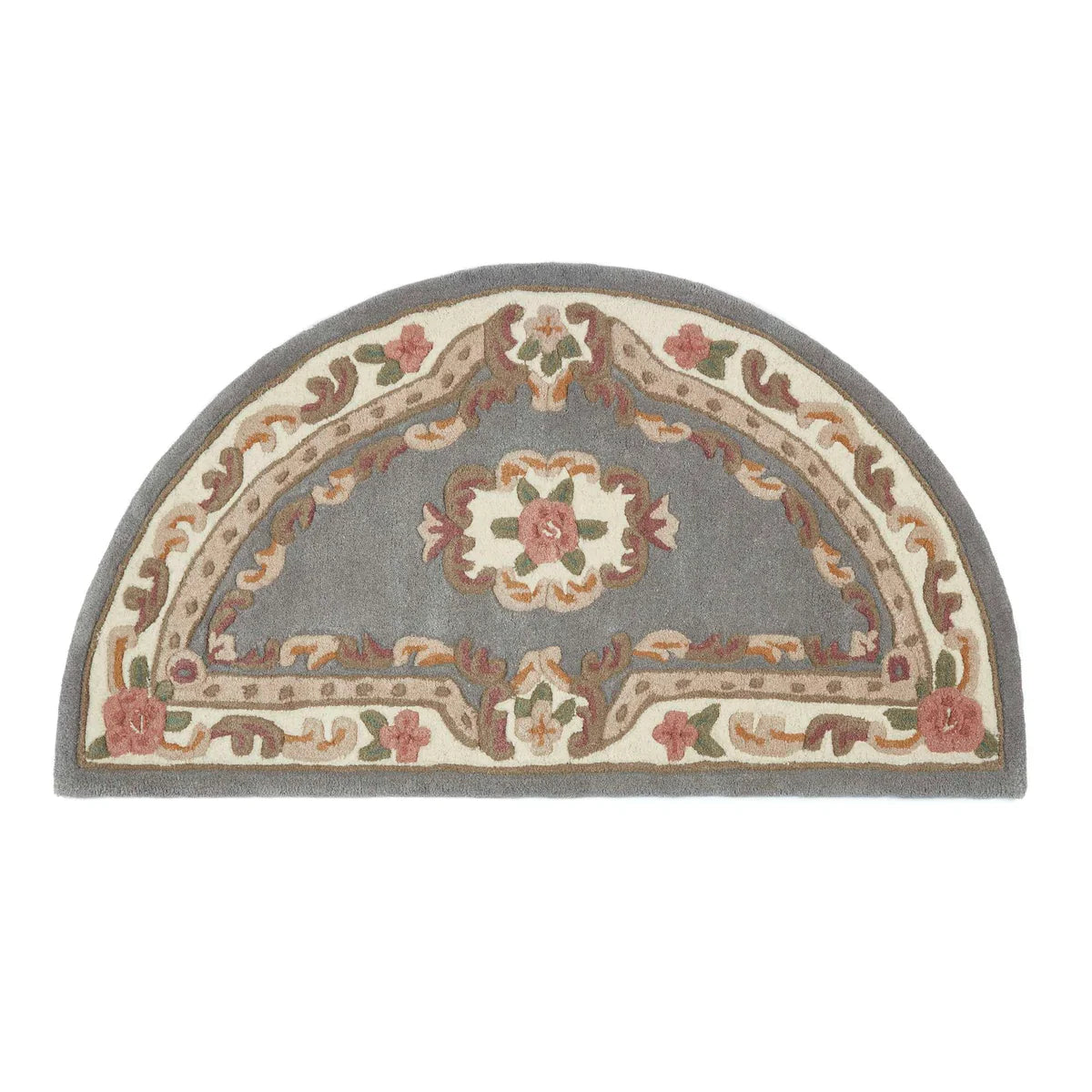 Vintage Motif - Grey Cushioned Wool Rug