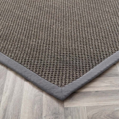 Origins Sisal Rug - Dark Grey With Grey Border