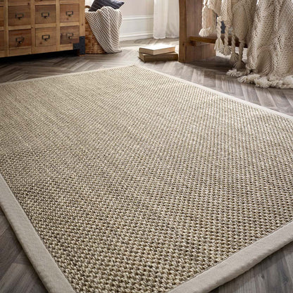 Origins Sisal Rug - Light Beige with Sand Border