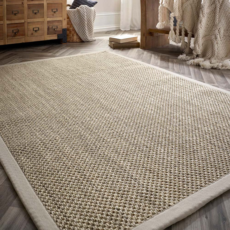 Origins Sisal Rug - Light Beige with Sand Border