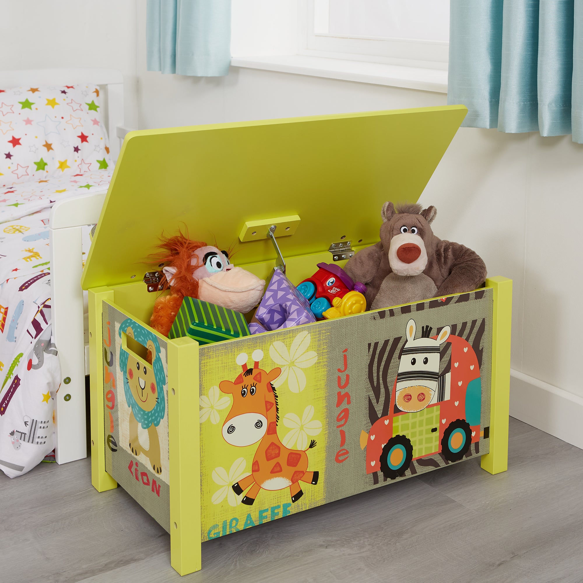 Kids Safari Big Wooden Toy Box