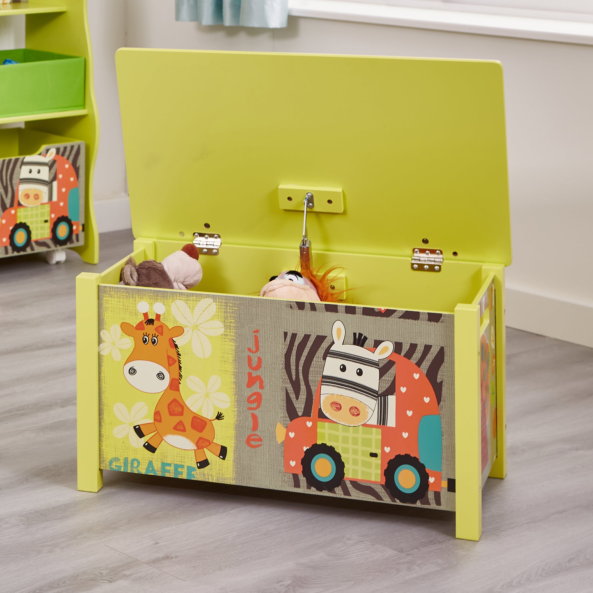 Kids Safari Big Wooden Toy Box