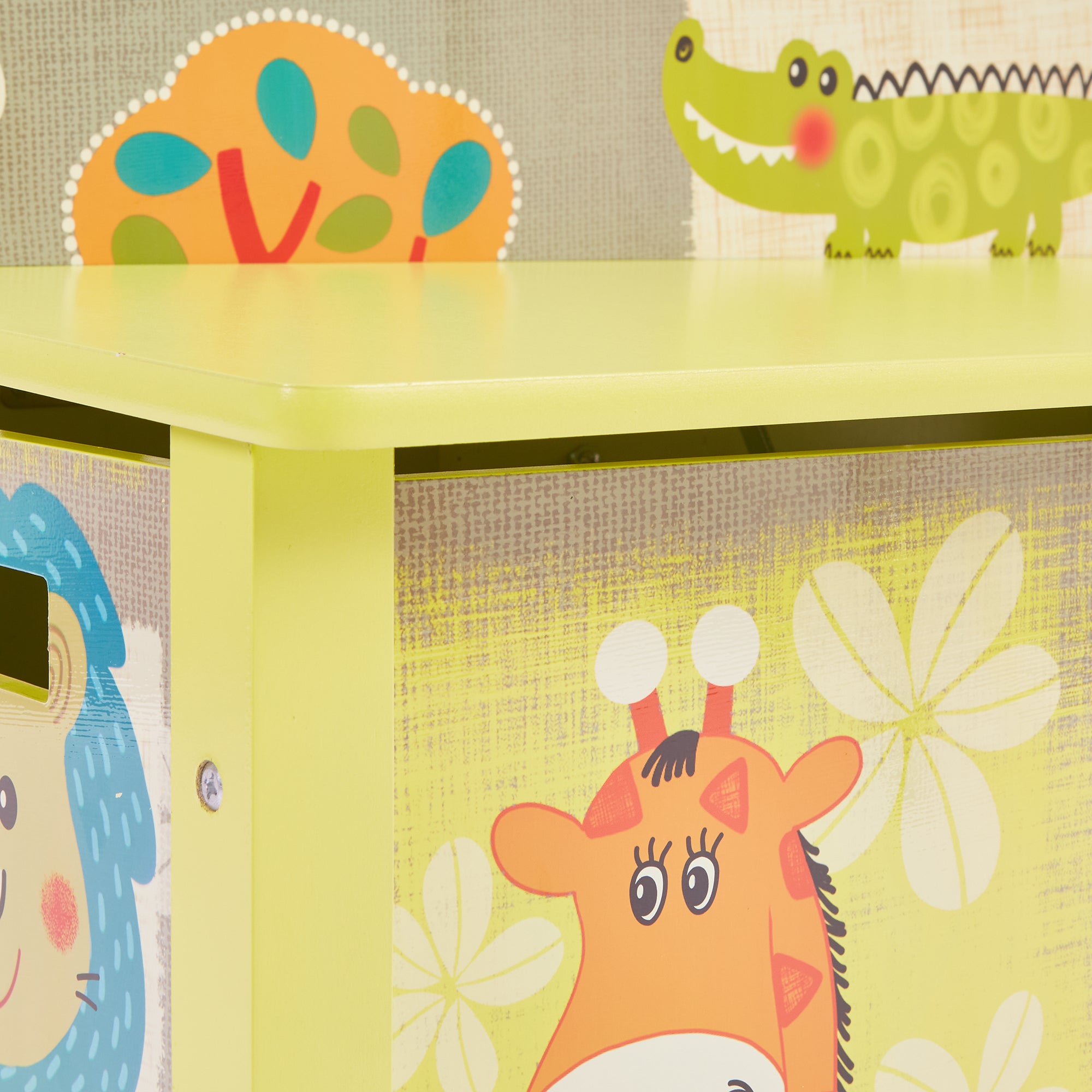 Kids Safari Big Wooden Toy Box