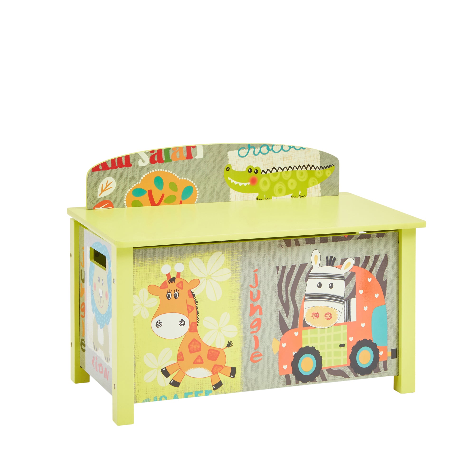Kids Safari Big Wooden Toy Box