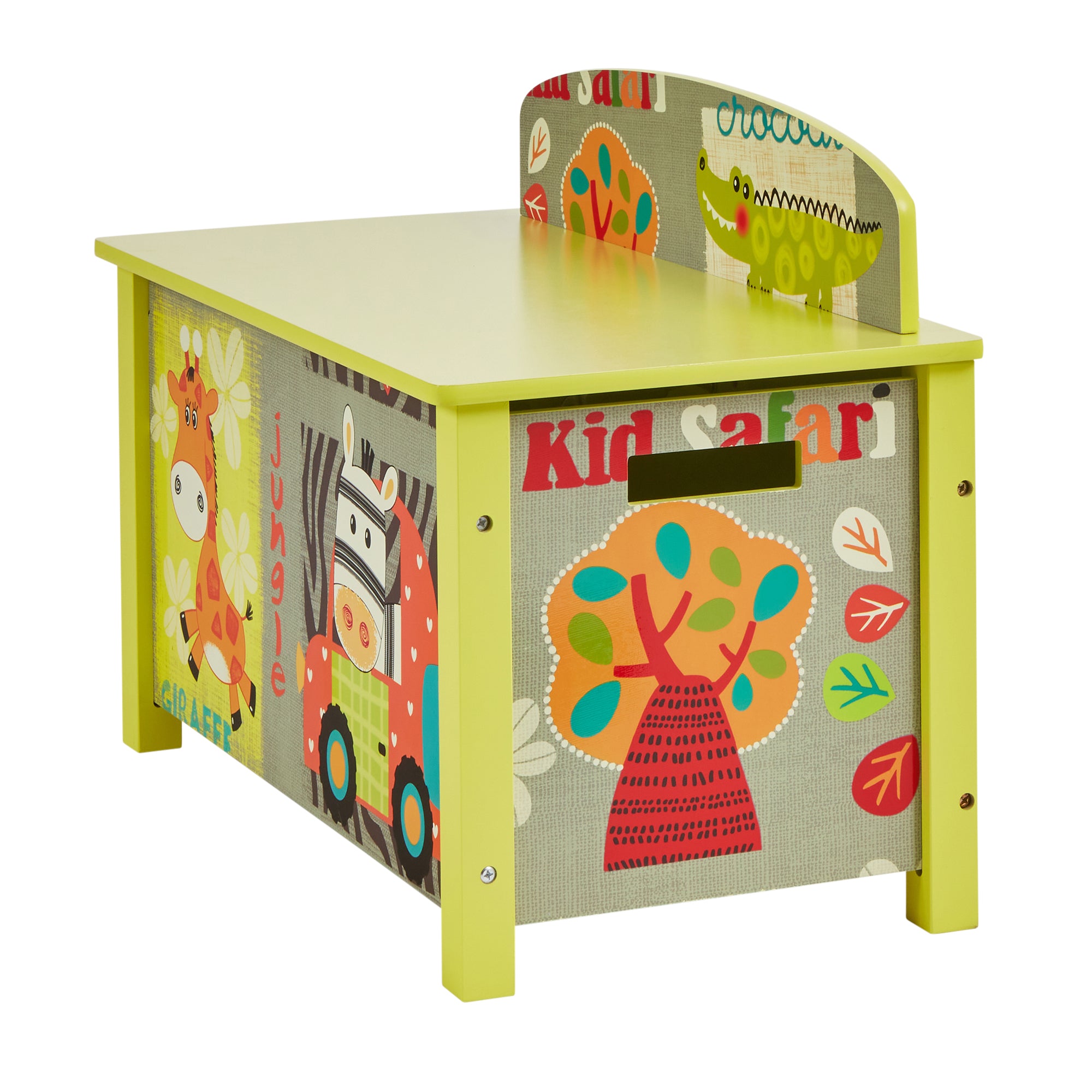 Kids Safari Big Wooden Toy Box