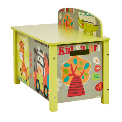 Kids Safari Big Wooden Toy Box