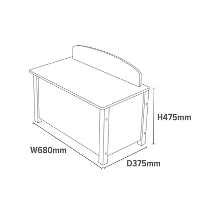 Classic White Big Wooden Toy Box