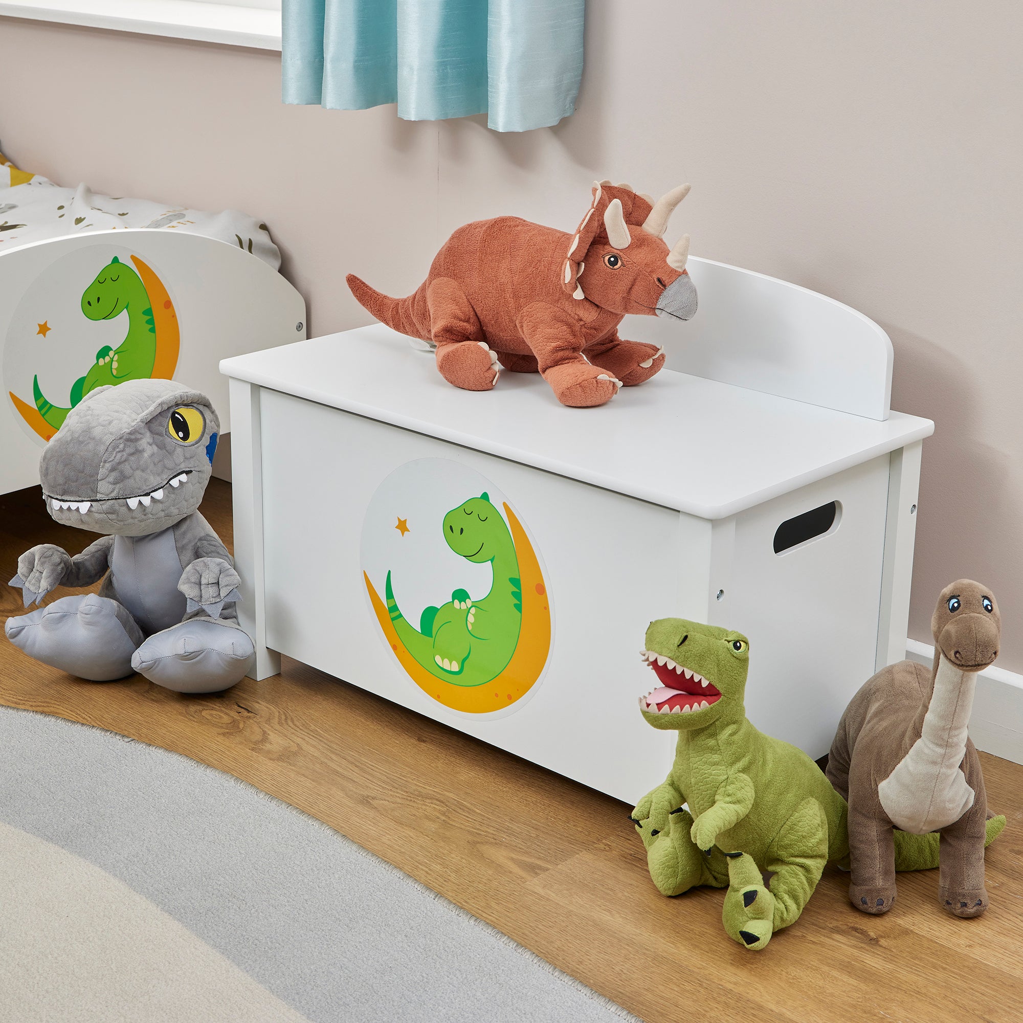 Dinosaur Big Wooden Toy Box