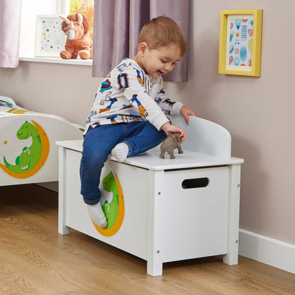 Dinosaur Big Wooden Toy Box
