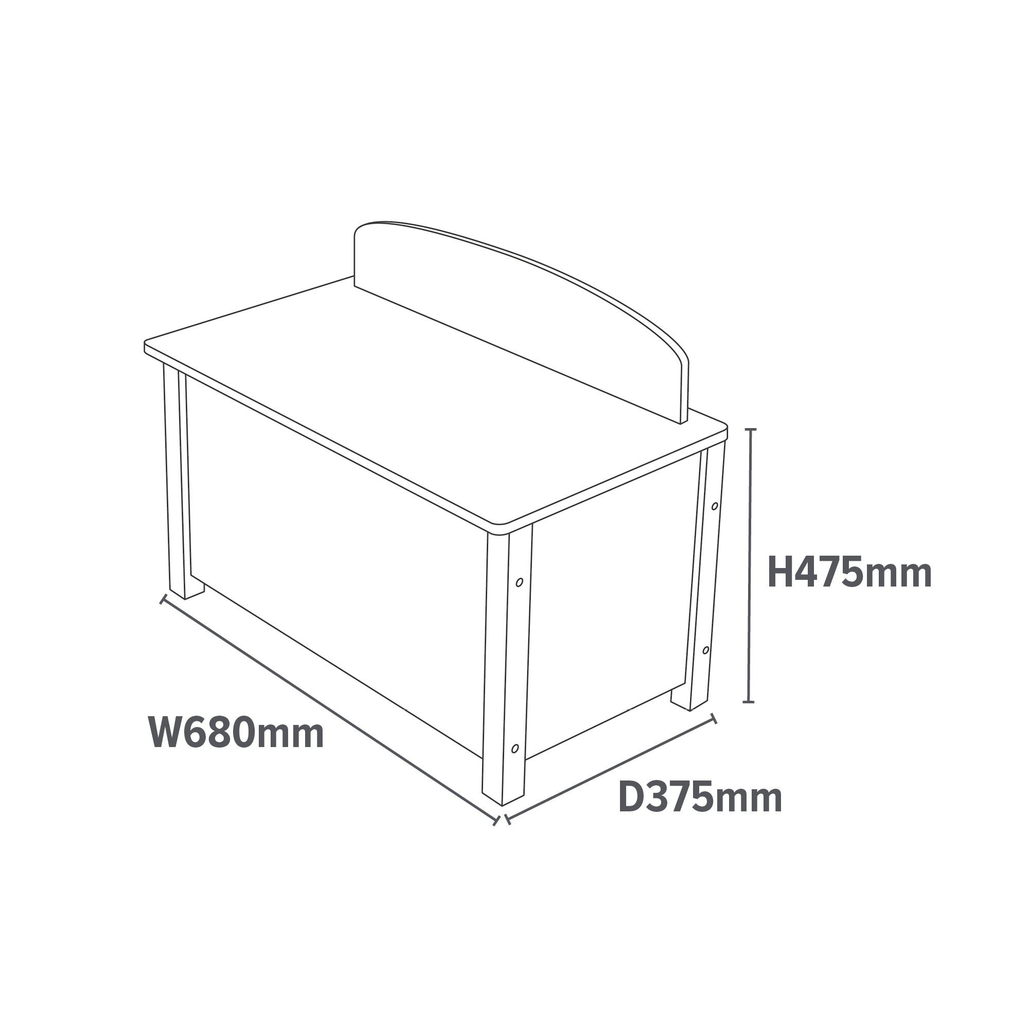 Unicorn Big Wooden Toy Box