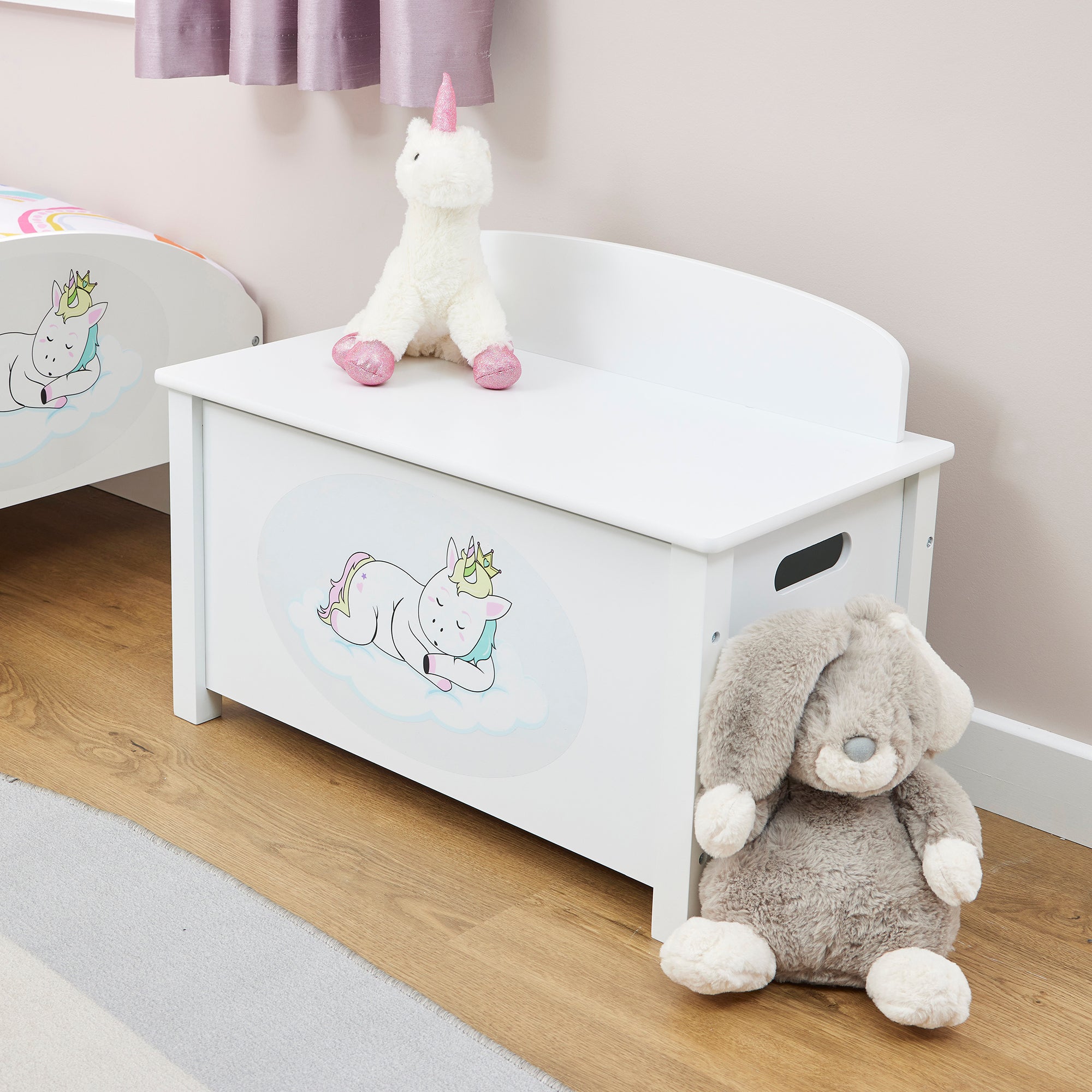 Unicorn Big Wooden Toy Box