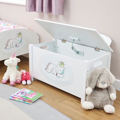 Unicorn Big Wooden Toy Box