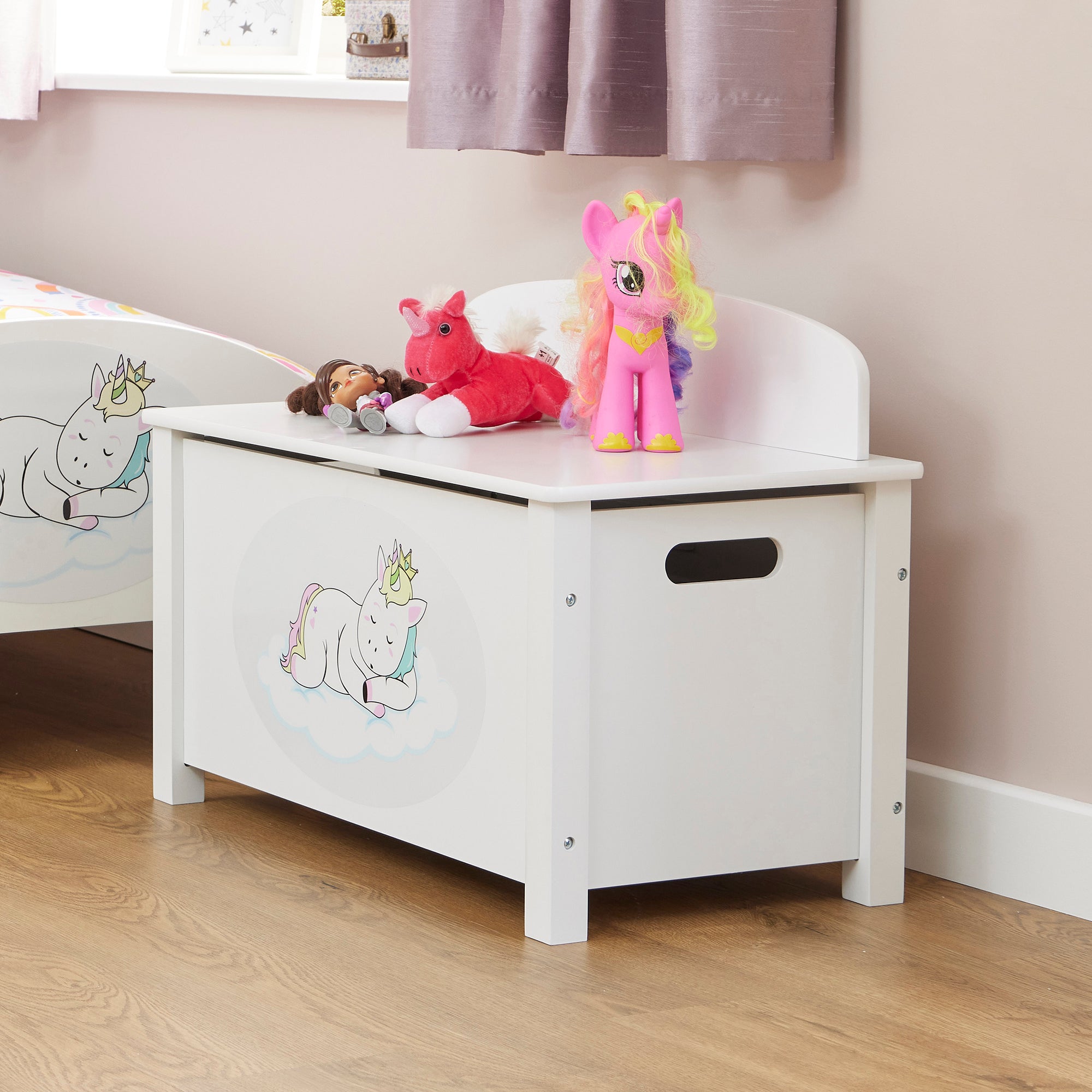Unicorn Big Wooden Toy Box