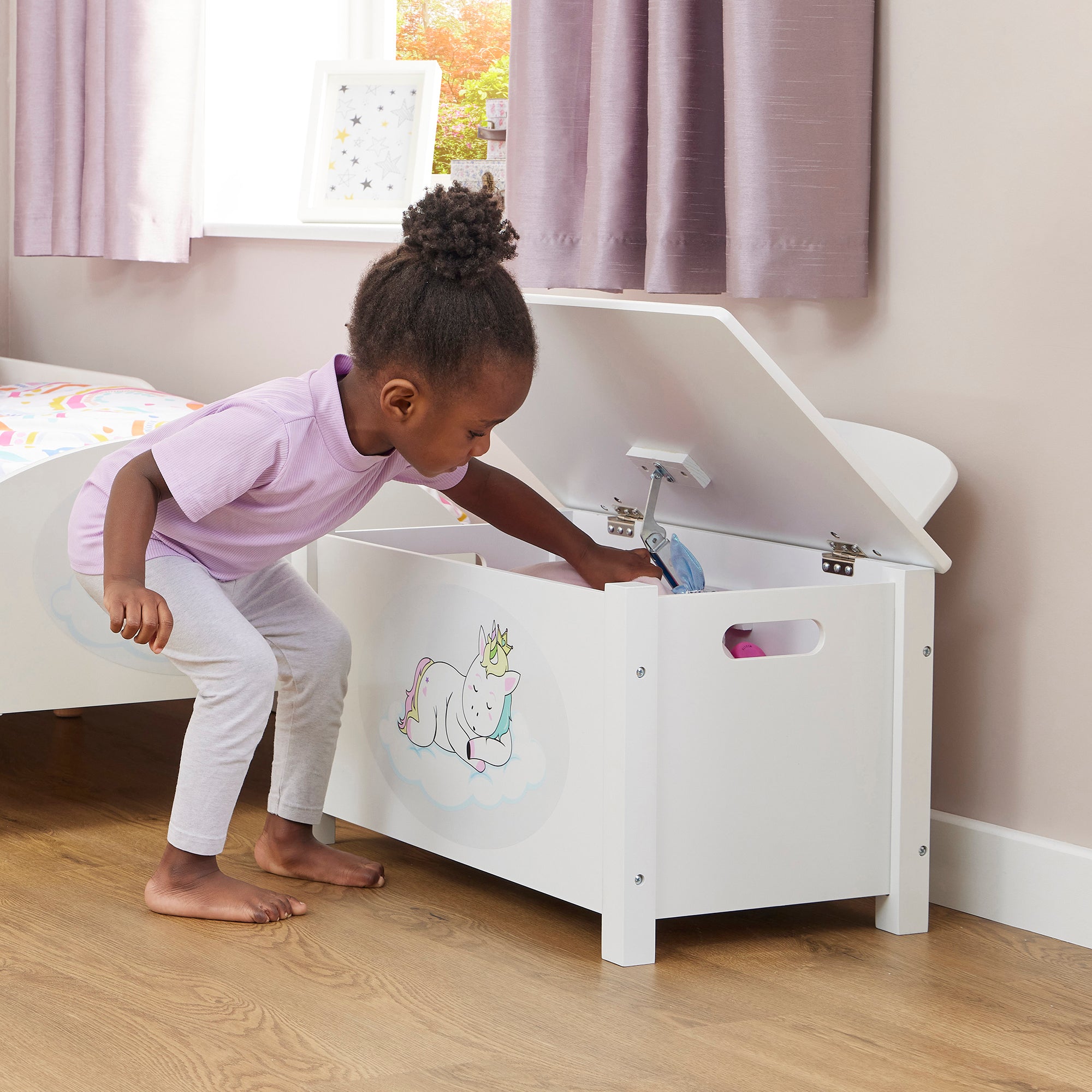 Unicorn Big Wooden Toy Box