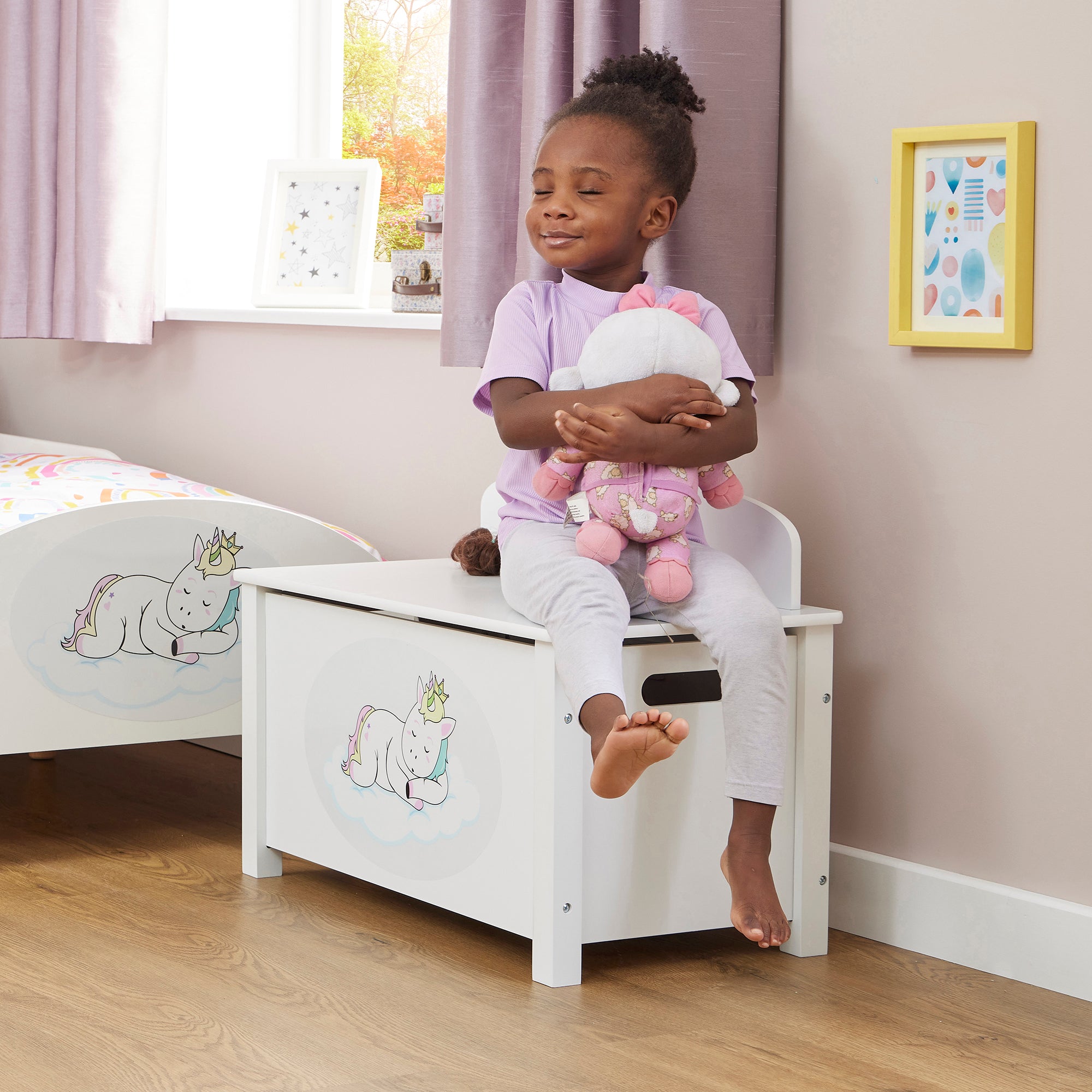 Unicorn Big Wooden Toy Box